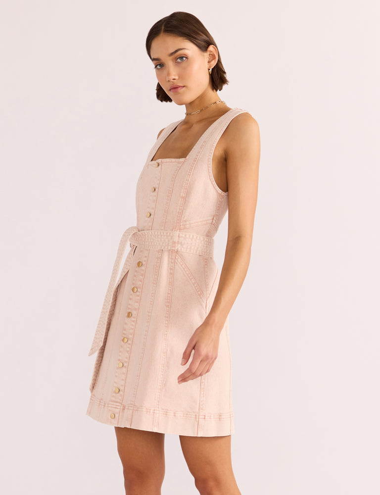 
                  
                    Load image into Gallery viewer, Dahlia Acid Pink Denim Dress
                  
                