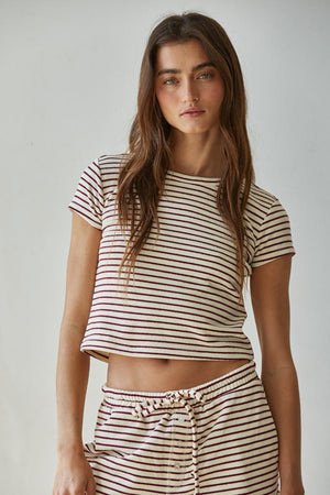 
                  
                    Load image into Gallery viewer, Sunday Lounge Stripe Top
                  
                