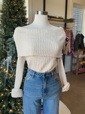 
                  
                    Load image into Gallery viewer, Kaelyn Cream Sweater Top
                  
                