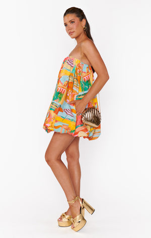 
                  
                    Load image into Gallery viewer, Italy Postcard Bubble Mini Dress
                  
                