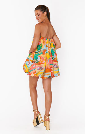 
                  
                    Load image into Gallery viewer, Italy Postcard Bubble Mini Dress
                  
                