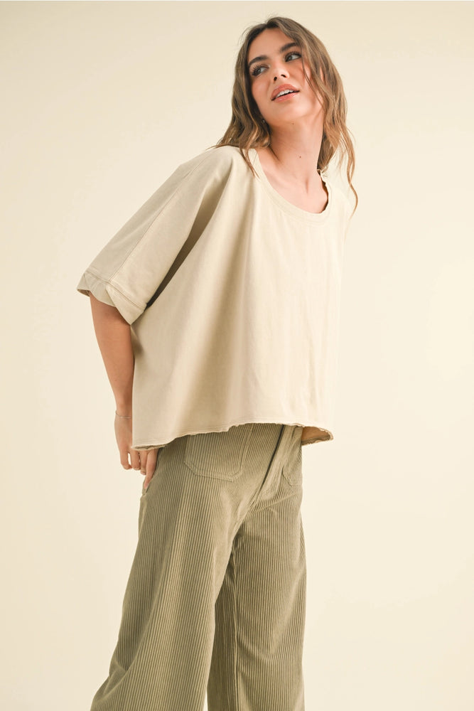 
                  
                    Load image into Gallery viewer, Beige Oversized Tee
                  
                