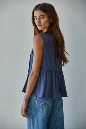 
                  
                    Load image into Gallery viewer, Aura Pleated Midnight Top
                  
                