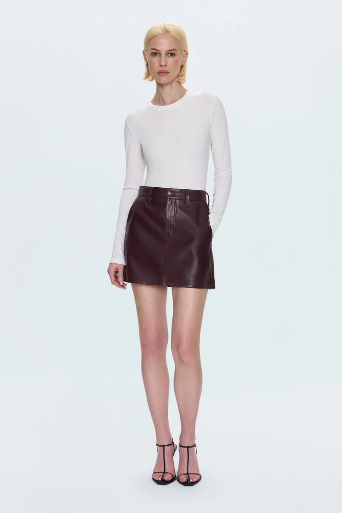 
                  
                    Load image into Gallery viewer, Abi Cabernet Mini Skirt
                  
                