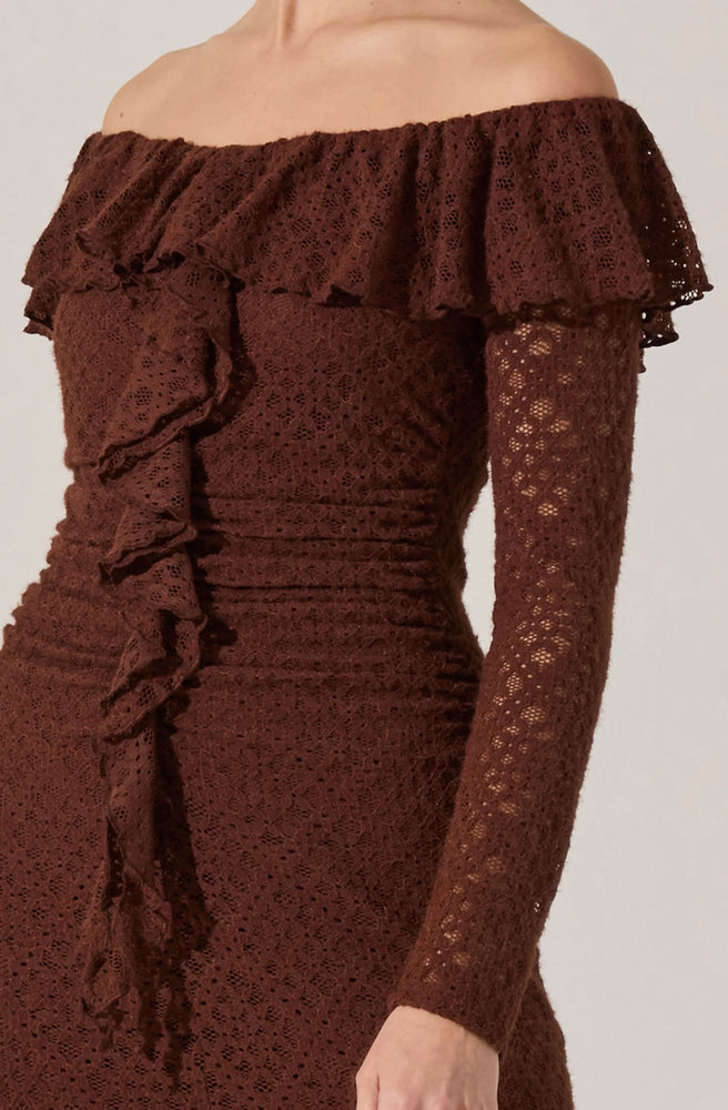 
                  
                    Load image into Gallery viewer, Dorian Ruffle Off Shoulder Dress
                  
                