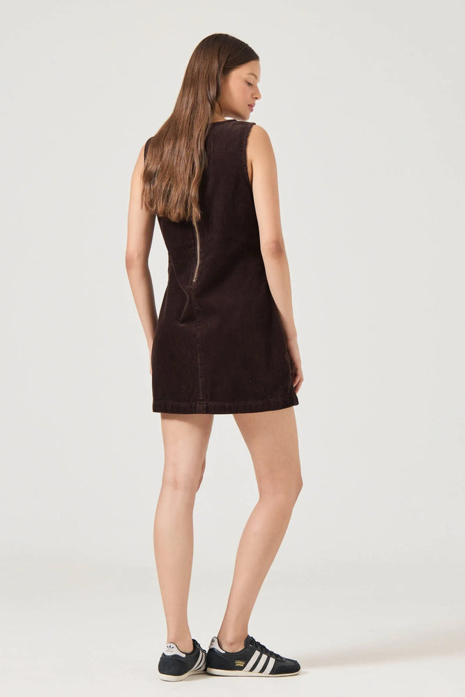 
                  
                    Load image into Gallery viewer, Caroline Chocolate Corduroy Shift Dress
                  
                