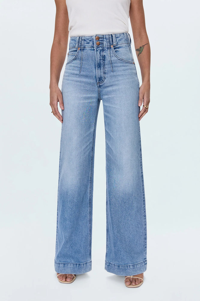 
                  
                    Load image into Gallery viewer, Lana Double Button Wide Leg Jeans
                  
                