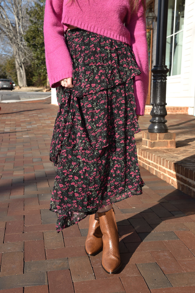 
                  
                    Load image into Gallery viewer, Faye Midi Floral Skirt
                  
                