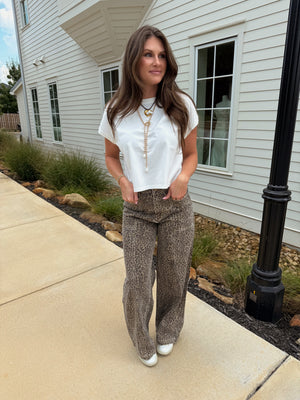 
                  
                    Load image into Gallery viewer, Animal Printed Jeans
                  
                