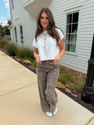 
                  
                    Load image into Gallery viewer, Animal Printed Jeans
                  
                