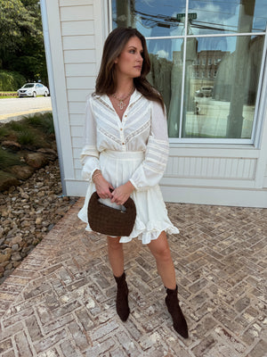 
                  
                    Load image into Gallery viewer, Gabrielle Ivory Mini Dress
                  
                